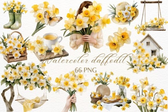 Download Watercolor Daffodil PNG Clipart - Daffodil png Collection