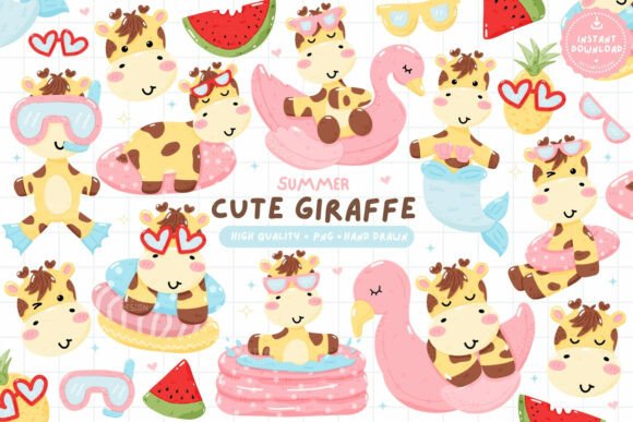 Download Cute Giraffe Summer Clipart Giraffe PNG - Cute giraffe Collection