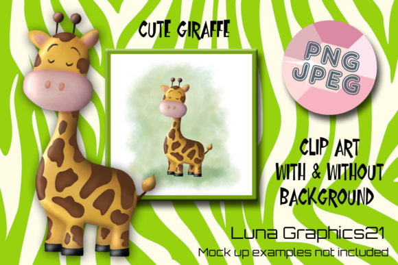 Download Cute Giraffe PNG 2 Piece Set - Cute giraffe Collection