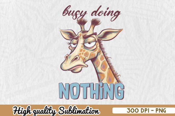 Download Busy Doing Nothing Cute Giraffe PNG - Cute giraffe Collection