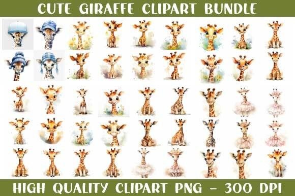 Download Cute Giraffe Clipart Bundle - Cute giraffe Collection