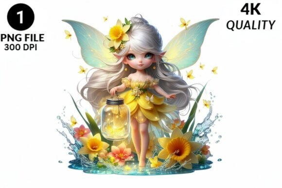 Download Spring Fairy Clipart Yellow Daffodil PNG - Daffodil png Collection