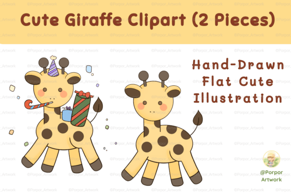 Download 2 Cute Giraffe PNG Clipart for Crafts - Cute giraffe Collection