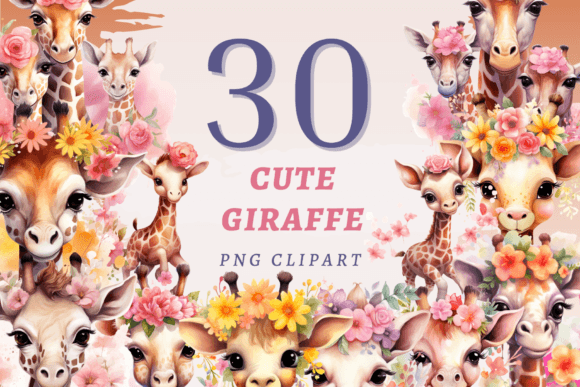 Download Cute Giraffe PNG Bundle - Cute giraffe Collection