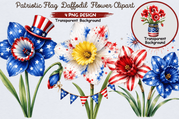 Download Patriotic Daffodil Flower PNG Clipart, - Premium Resources