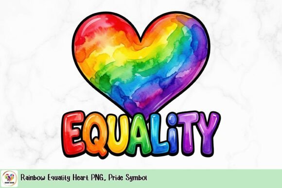 Download Rainbow Equality Heart PNG, Pride Symbol - Equality Collection