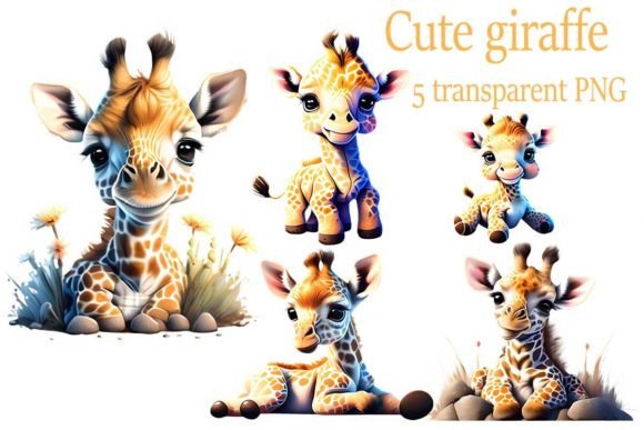 Download Cute Giraffe PNG Bundle - Cute giraffe Collection