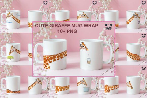 Download Cute Giraffe Mug Wrap Sublimation Bundle - Cute giraffe Collection